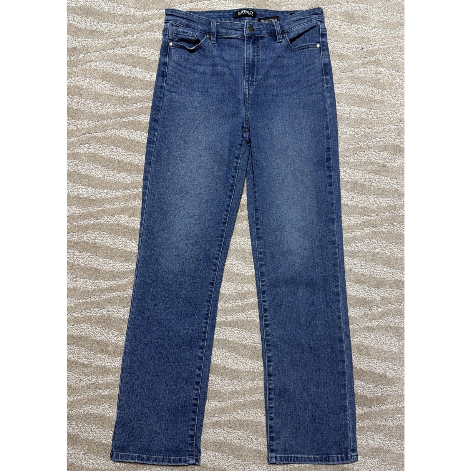 Buffalo David Bitton Alyssa Jeans Womens 4/27 Blue Med Wash High Rise Straight