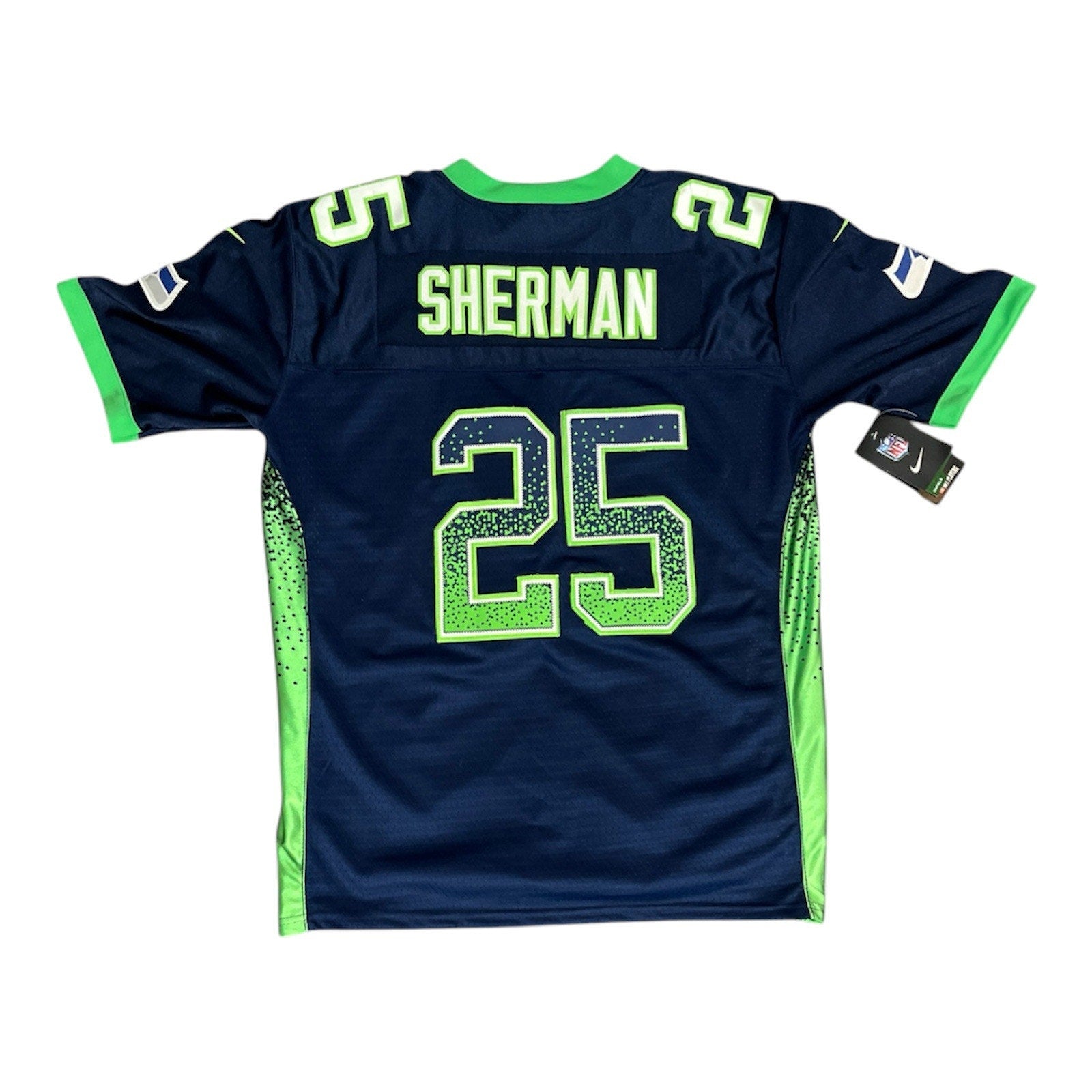 NWT NFL Nike On Field Super Bowl XLVII Richard Sherman Sewn Jersey Size 44