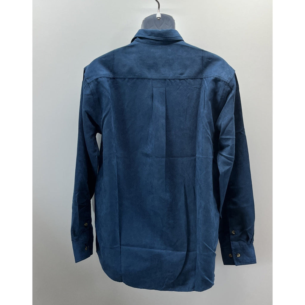 NWT Men’s Covington Dark Blue Ultra Faux Suede Shirt M