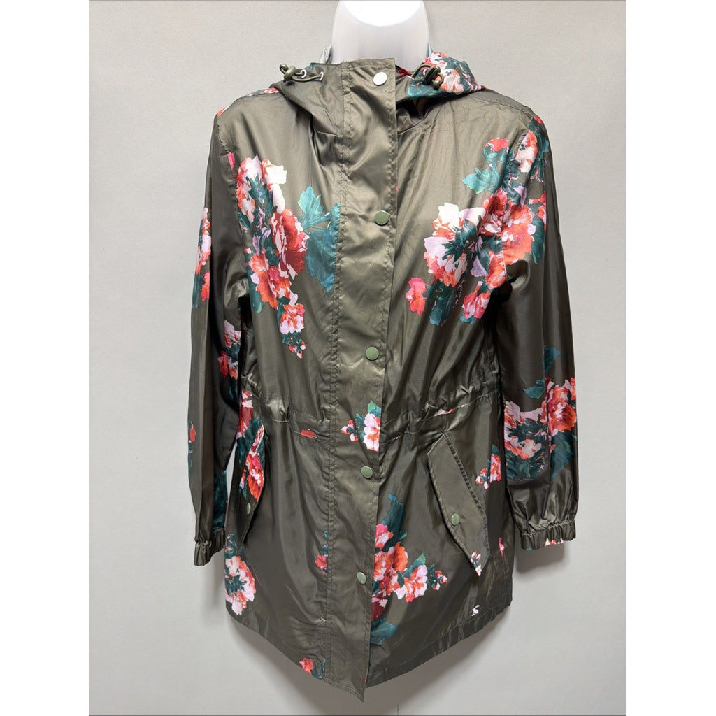 Joules Golightly Packable Weatherproof Floral Print Raincoat Jacket US Sz 4 New