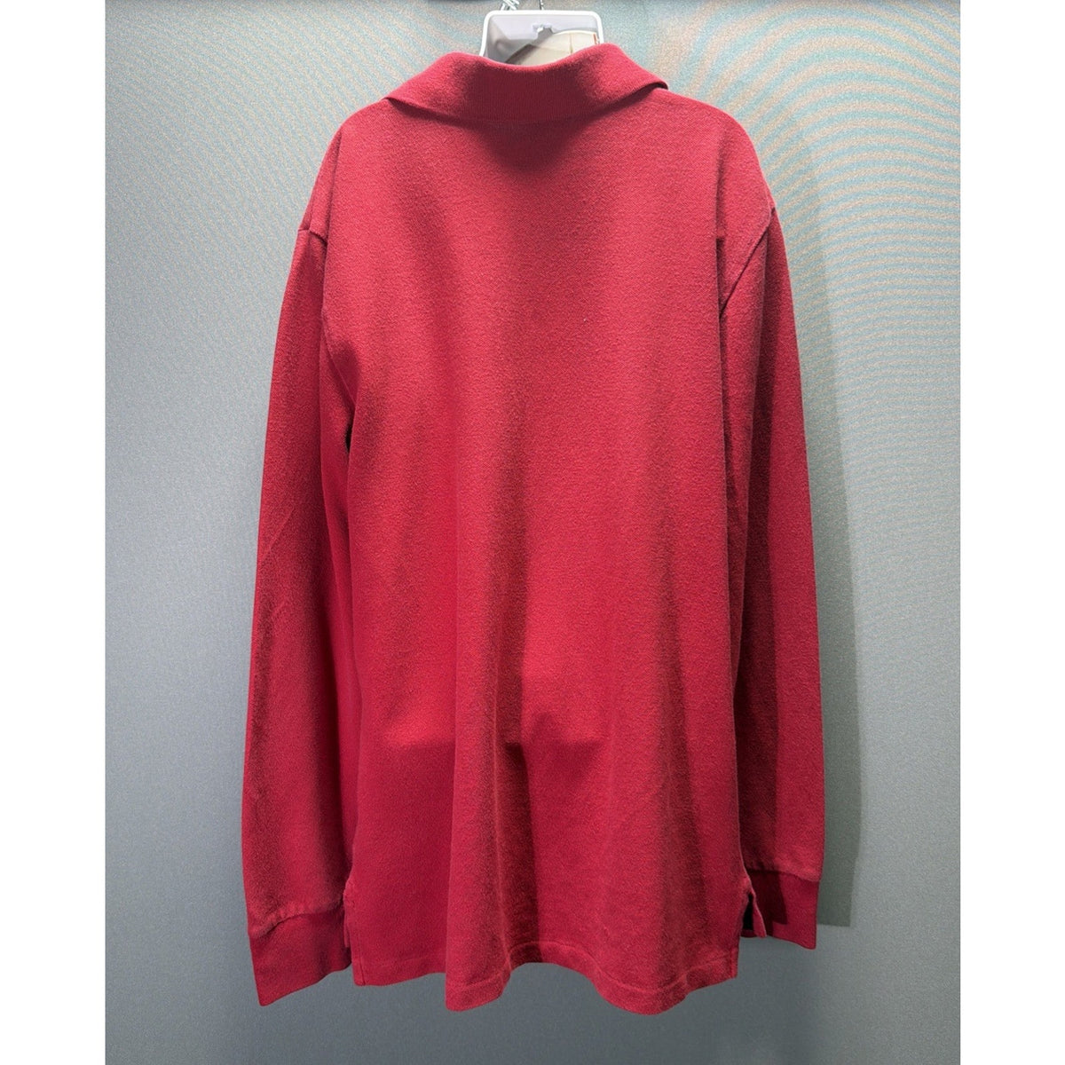 Polo Ralph Lauren Shirt Boys L Red Bear Christmas Tree Long Sleeve Pique Polo