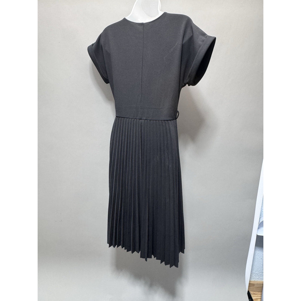 Elizabeth And Nicole Black Pleated Dress New Without Belt Women’s Size PM