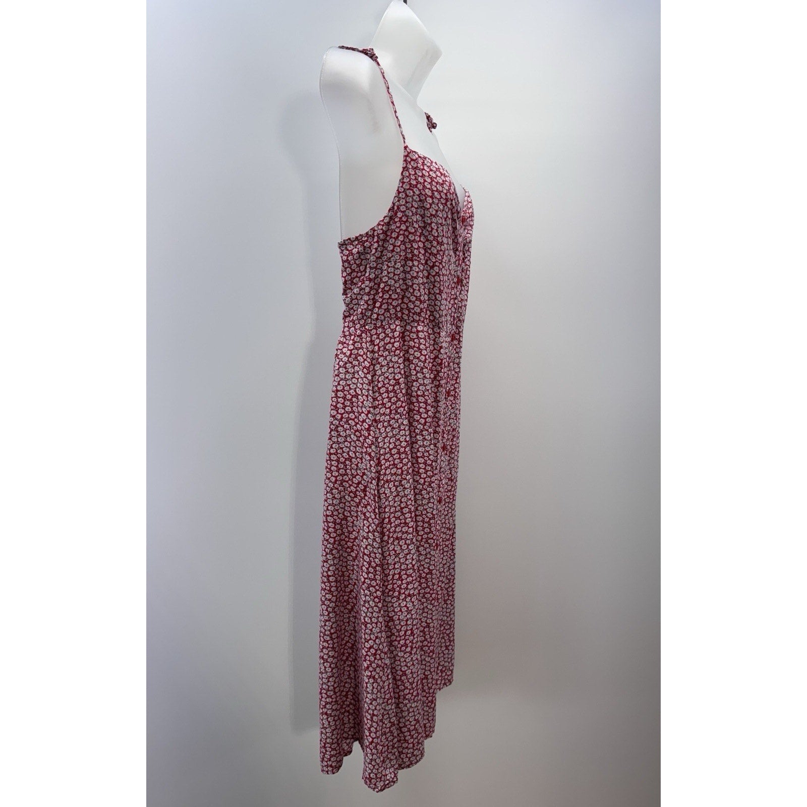 Blush BJ Dress Spaghetti Strap Red Floral Mini Women’s Size Large
