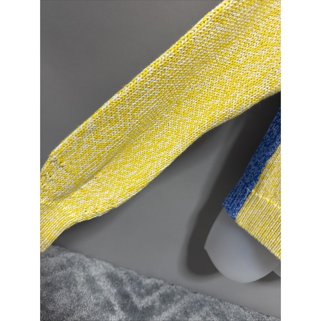 Chinti & Parker Size XS Mock Neck Sweater Blue Yellow Colorblock 100% Cotton