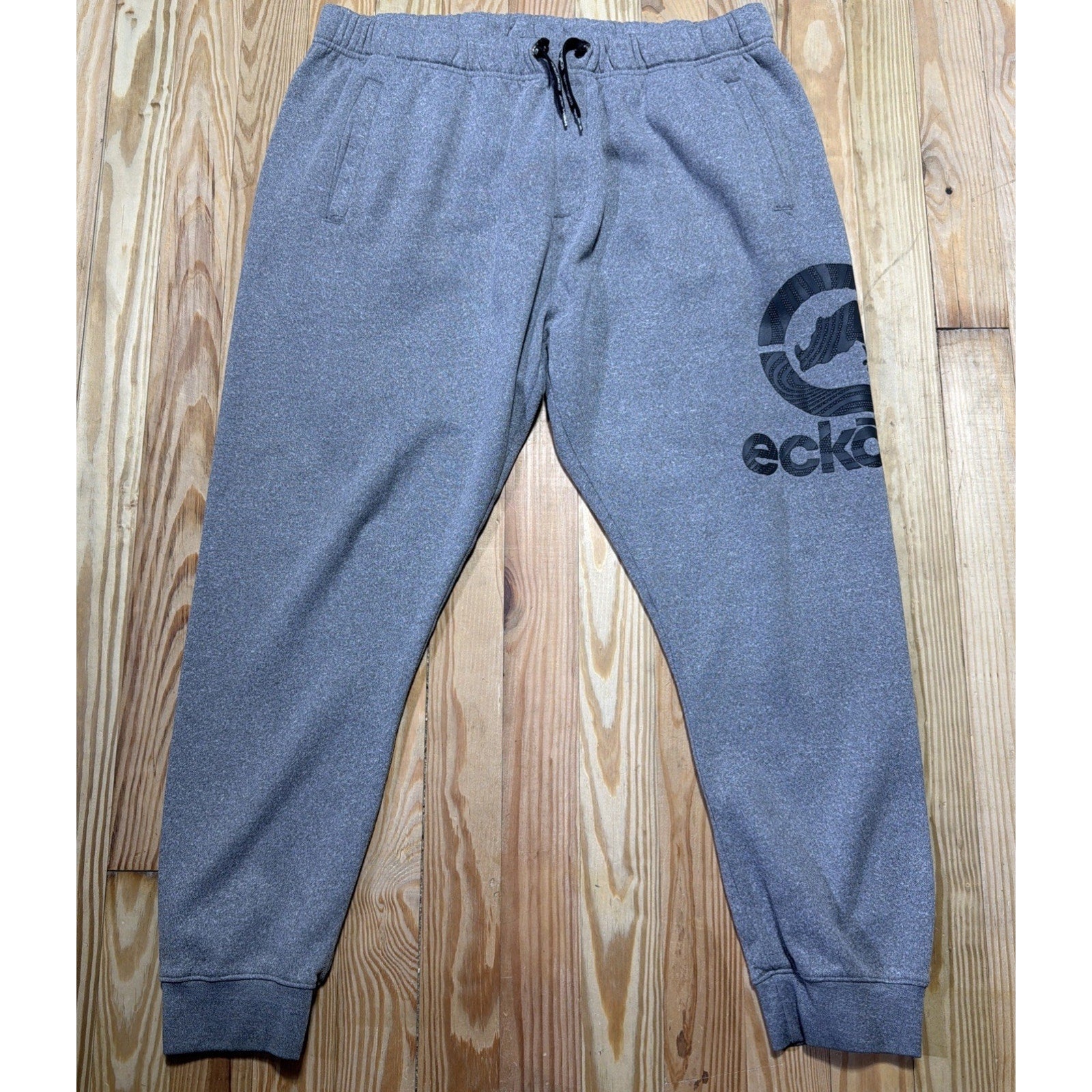 Ecko Unltd. Fleece Jogger Mens 5XL Gray Raw Uncut Logo Sweatpant Activewear