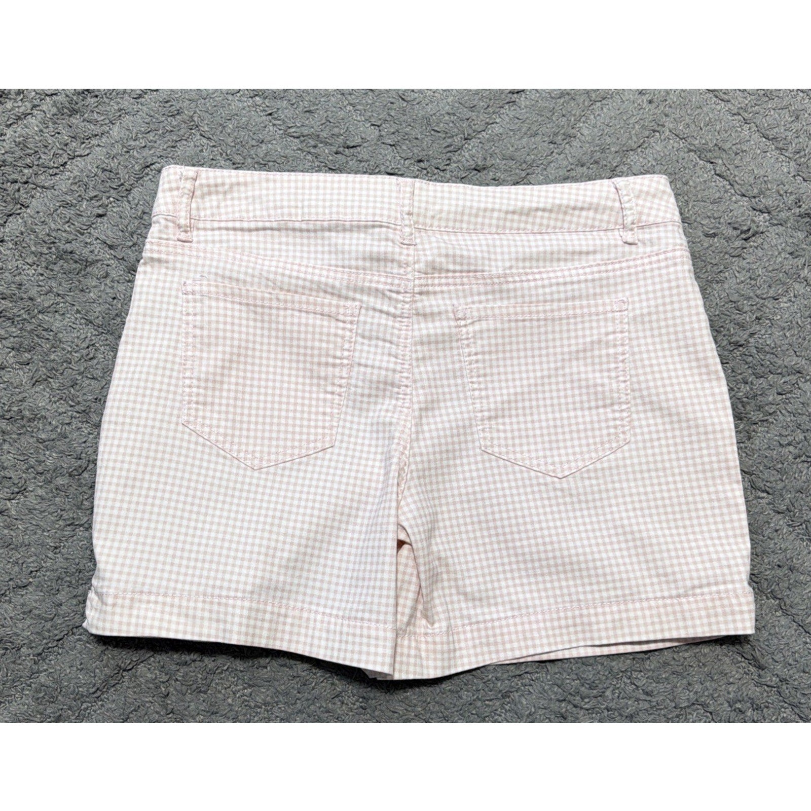 Womens Artisan NY Pink White Seersucker Shorts Size 12