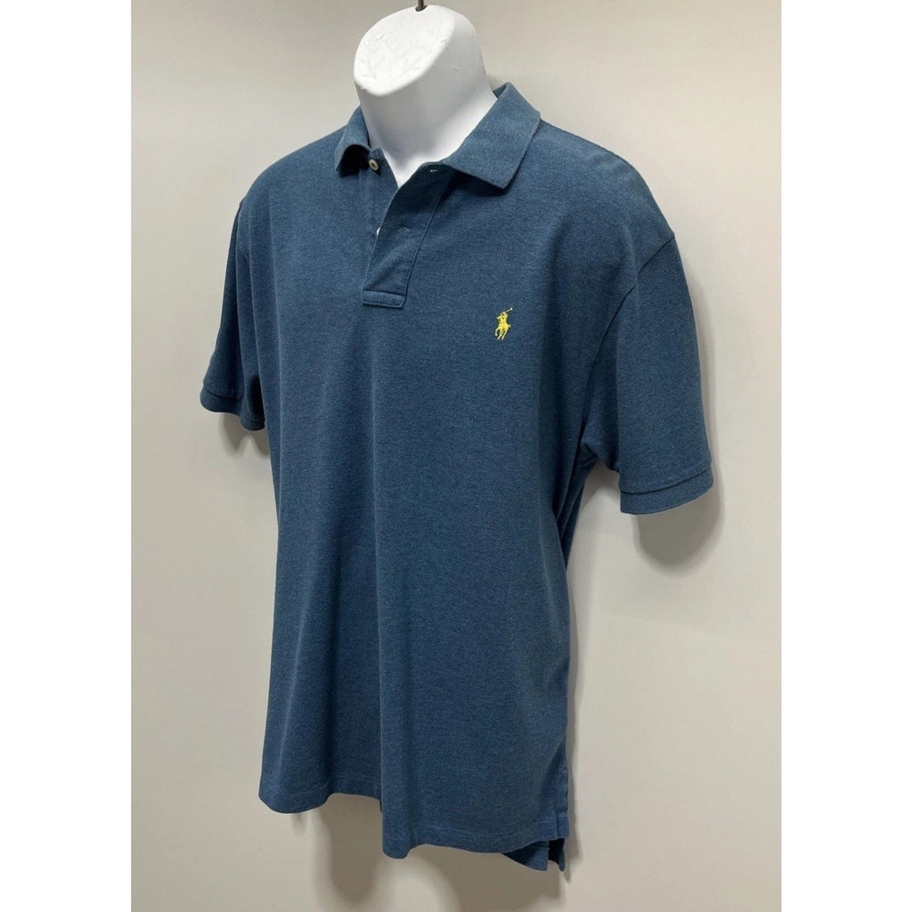 Polo Ralph Lauren Blue Custom Fit Short Sleeve Polo Mens Size XL