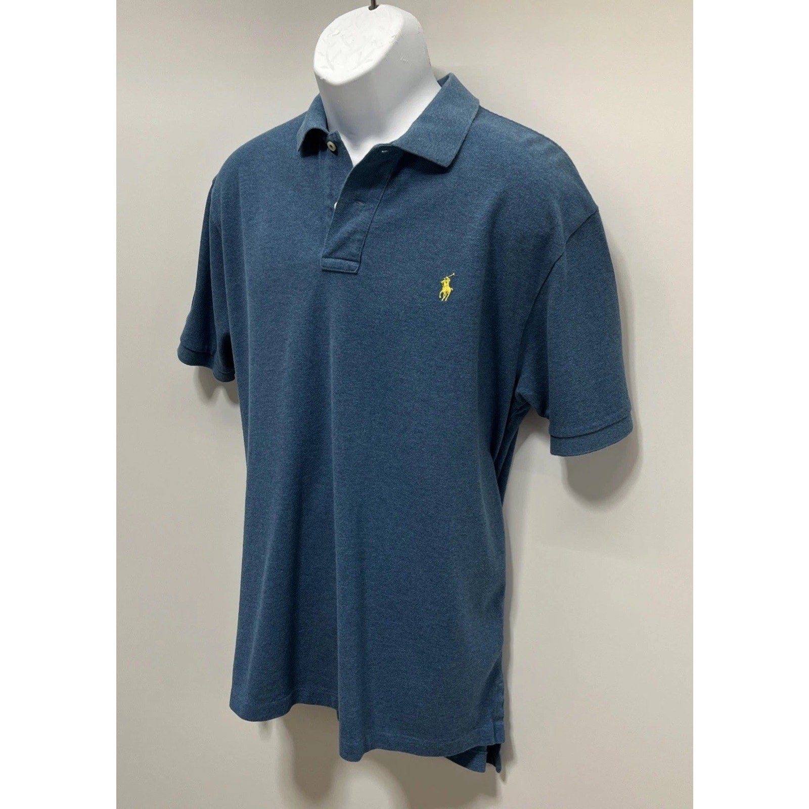 Polo Ralph Lauren Blue Custom Fit Short Sleeve Polo Mens Size XL