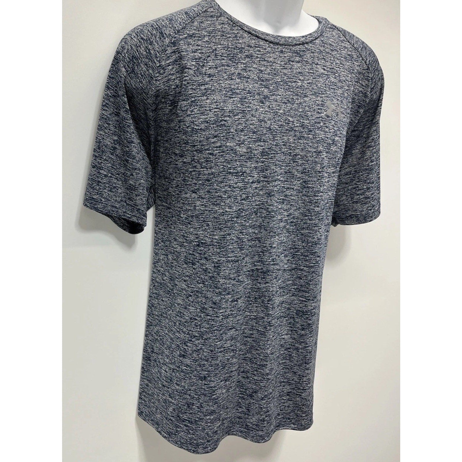 Under Armour The Tech Tee Heathered Blue Athletic Running T-Shirt Men's Size XL