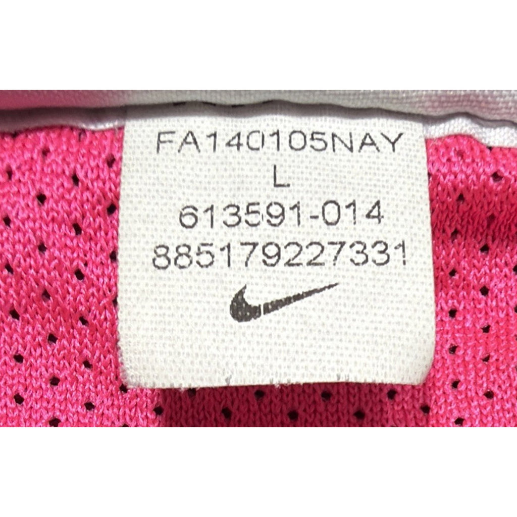 NIKE Dri-Fit Women's Sz L Black Gray Pink Swoosh Athletic Gym Shorts 613591-014