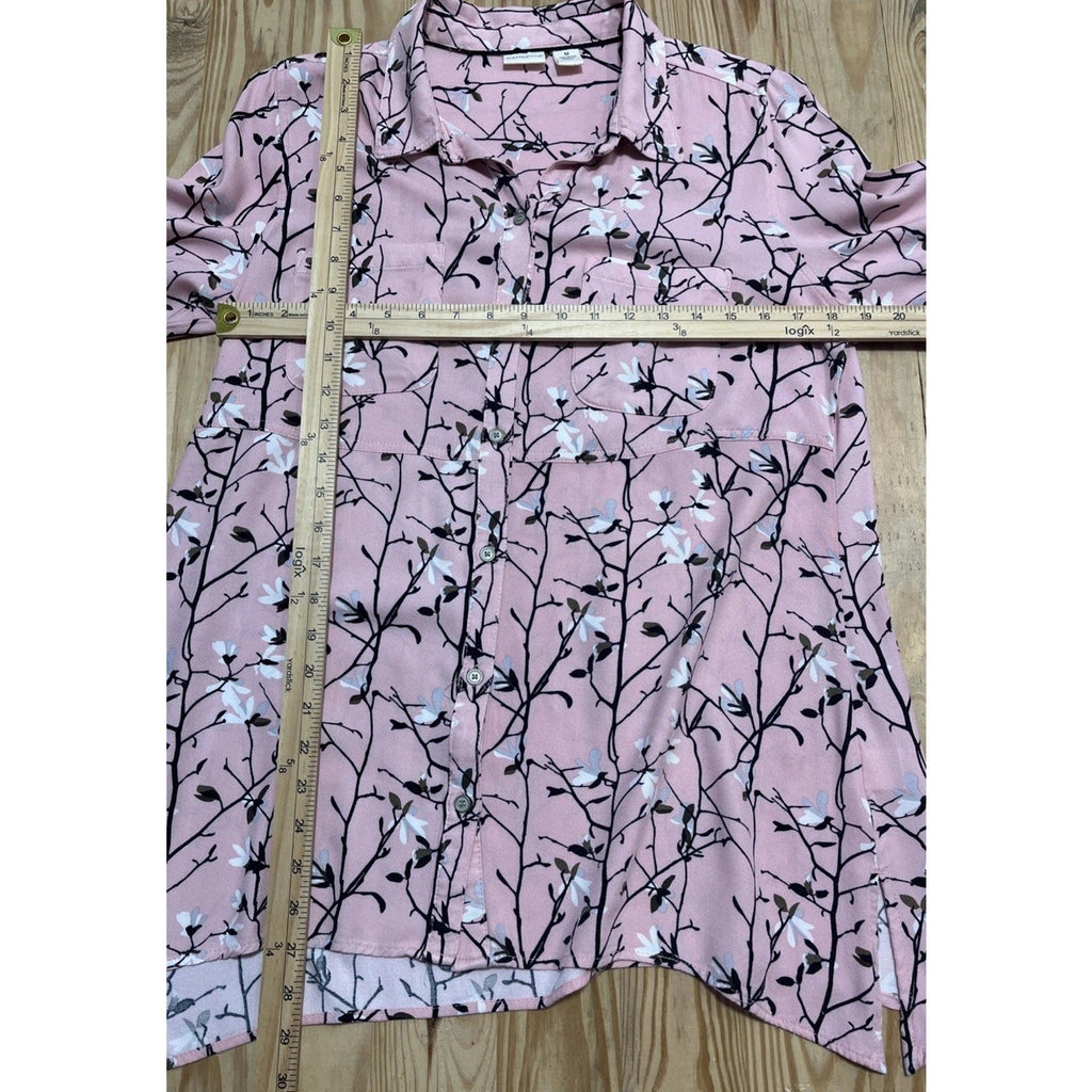 Westbound Floral Blossom Print Casual Button down Shirt Size M