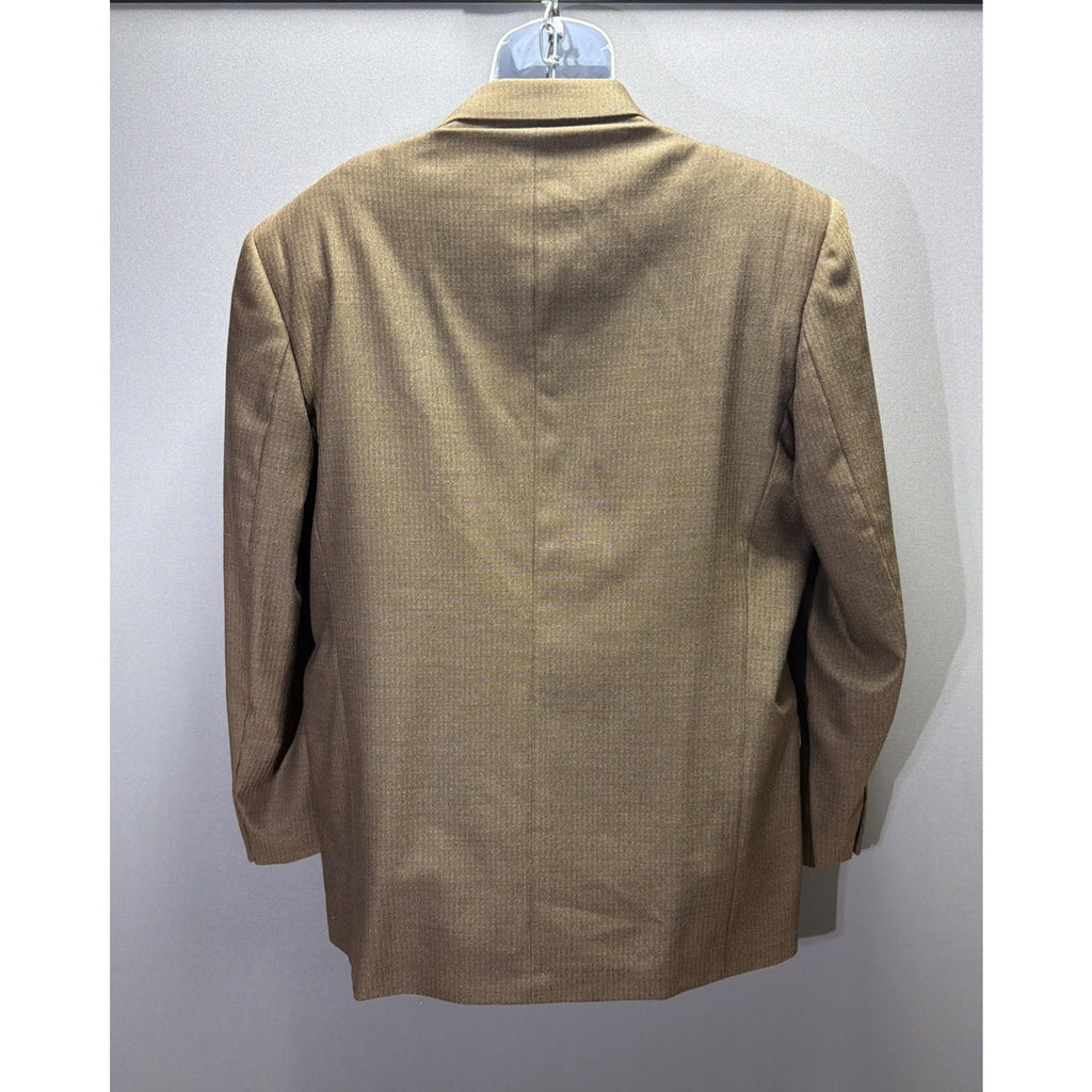 Vtg Louis Dell Olio Made In Italy Mens 100% Wool BROWN Sport Coat Blazer 44 Long