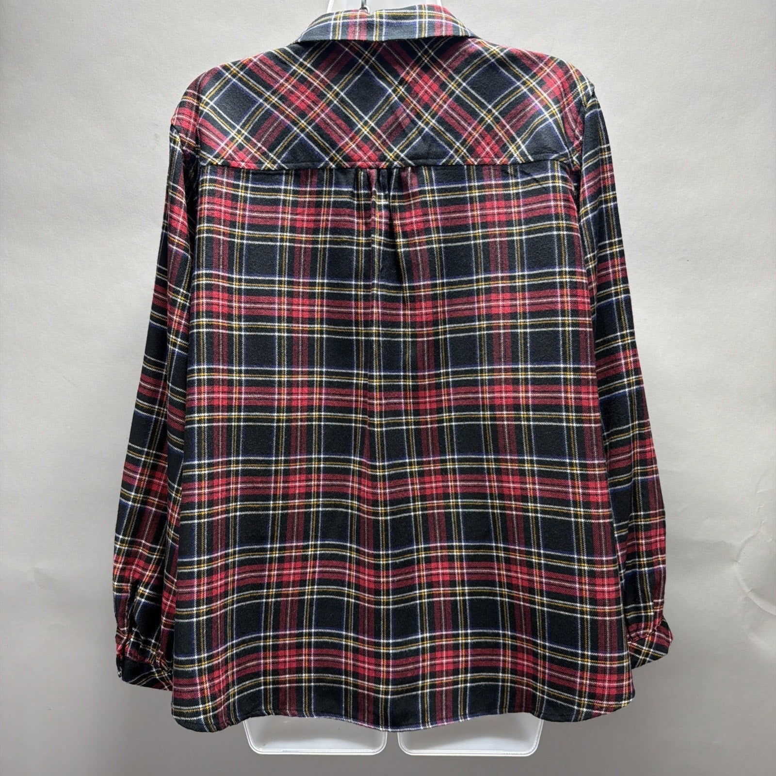 NWT Westbound Women's Red, Blue & White Plaid Flannel Button-down Top Shirt PXL