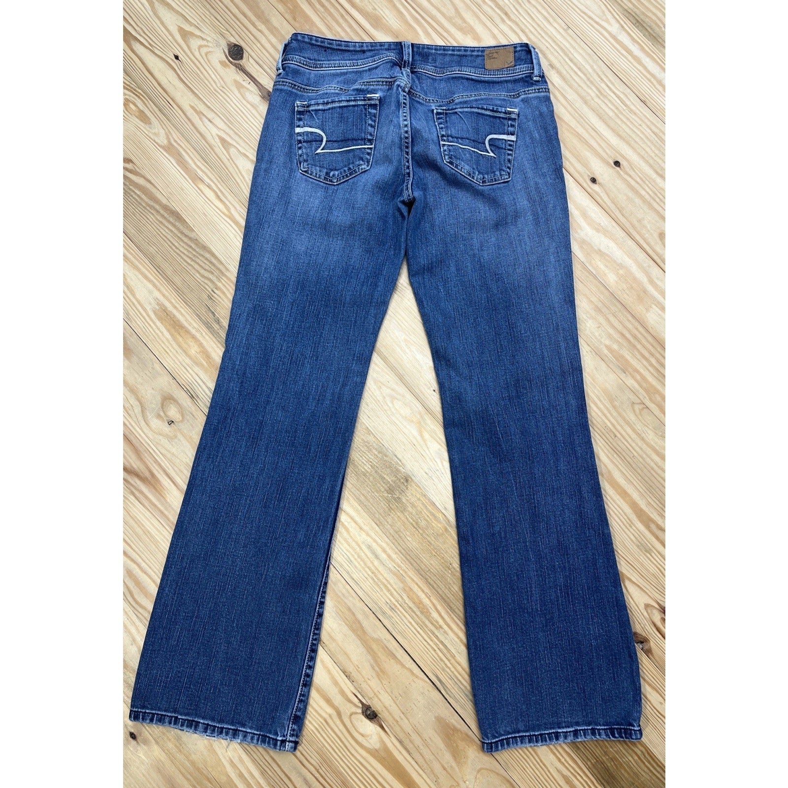 American Eagle Original Boot Jeans Womens Sz 4 Blue Denim Stretch