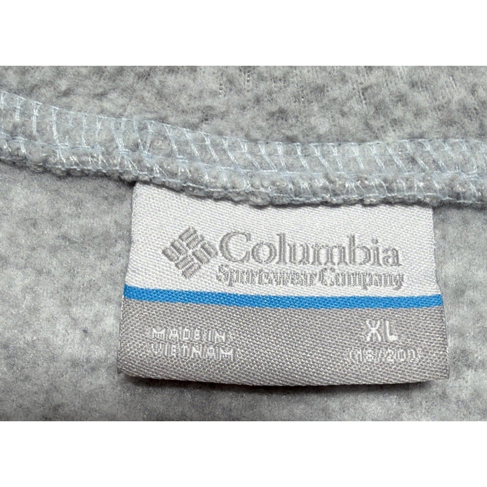 Columbia Teen Girl XL 18-20 Benton II Fleece Jacket Gray Hood Front Full Zip