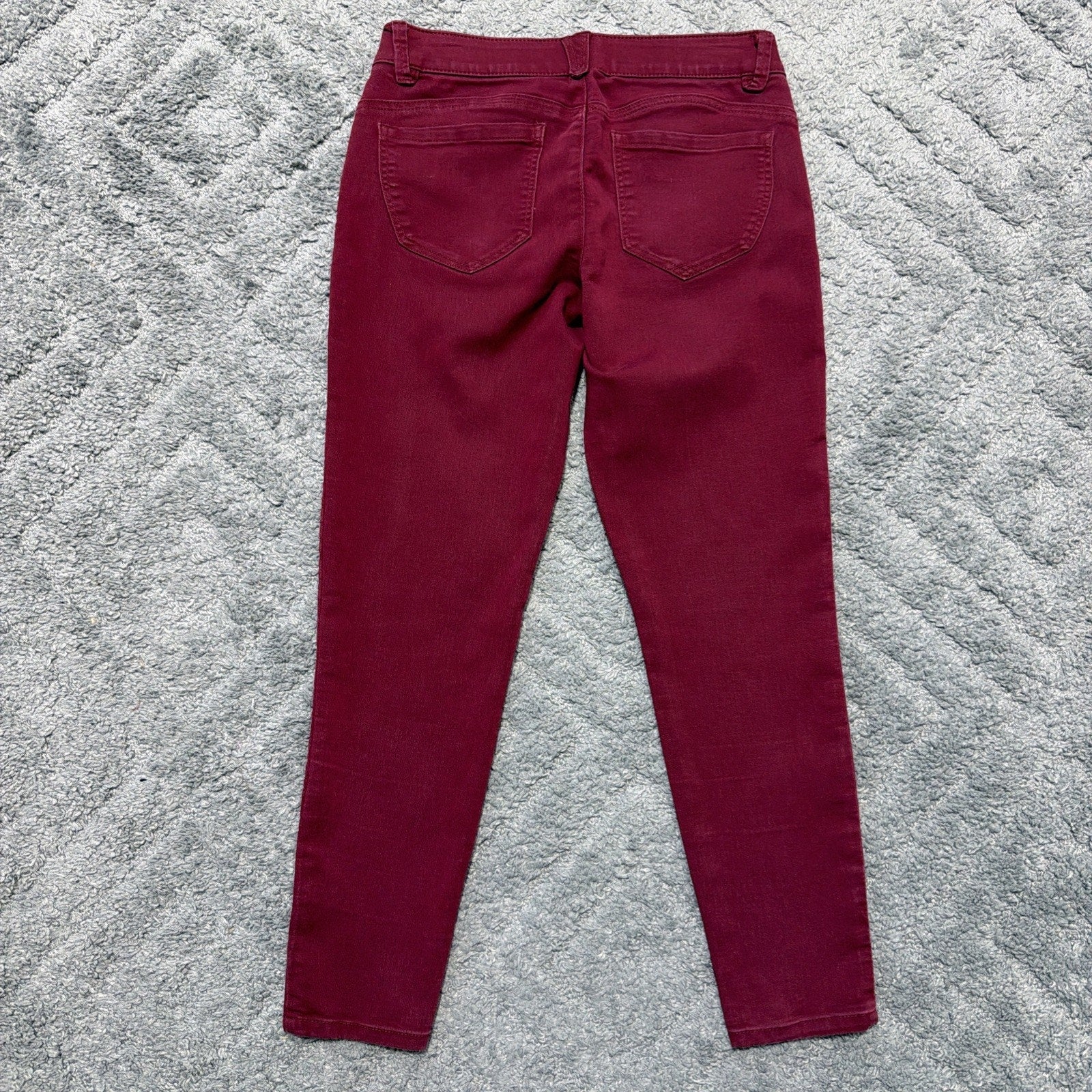Democracy Jeans Womens 6 Red Ab Solution Stretch Ankle Skimmer 30x27