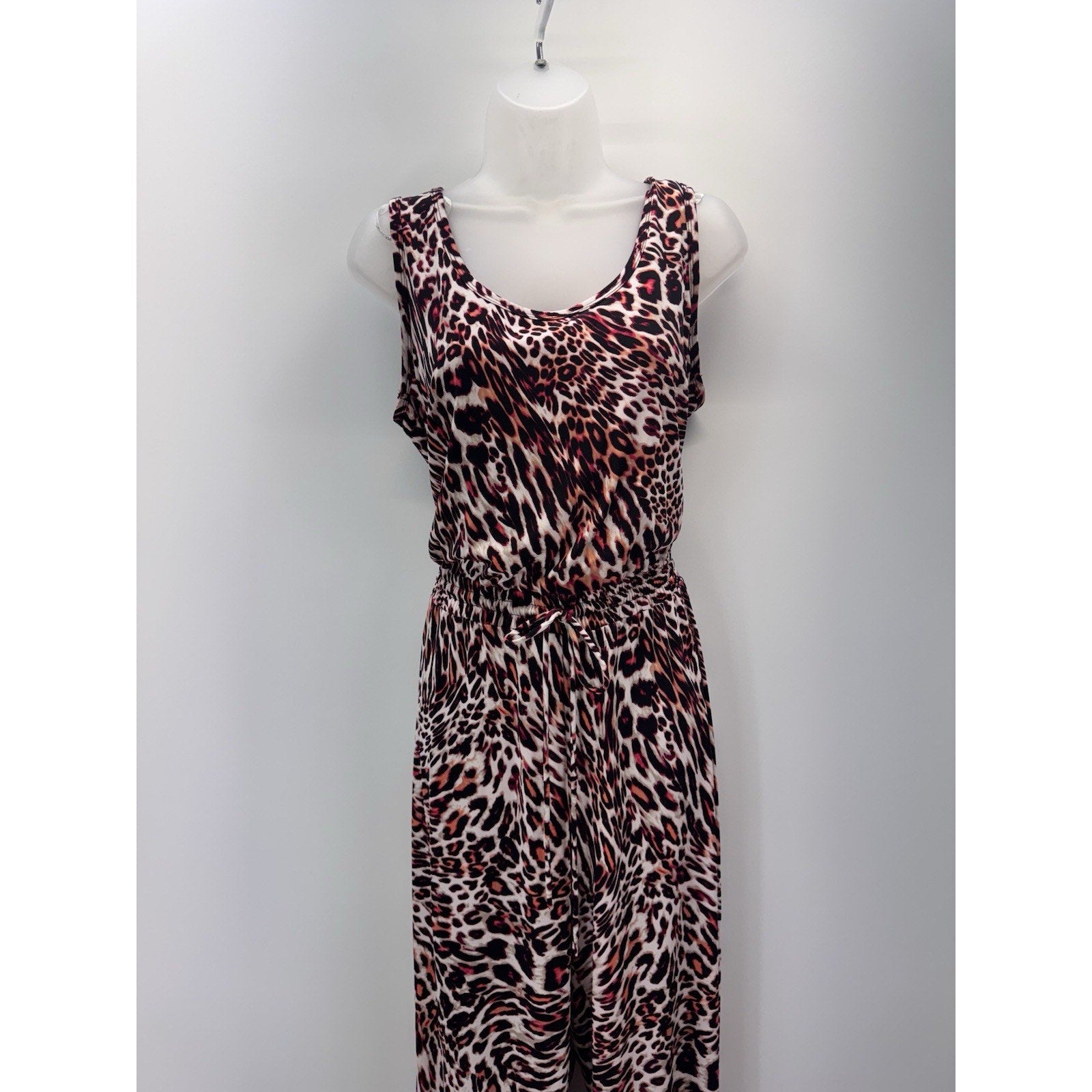 CALVIN KLEIN Sleeveless Black Pink Jumpsuit Romper Women’s Size 10 NWOT