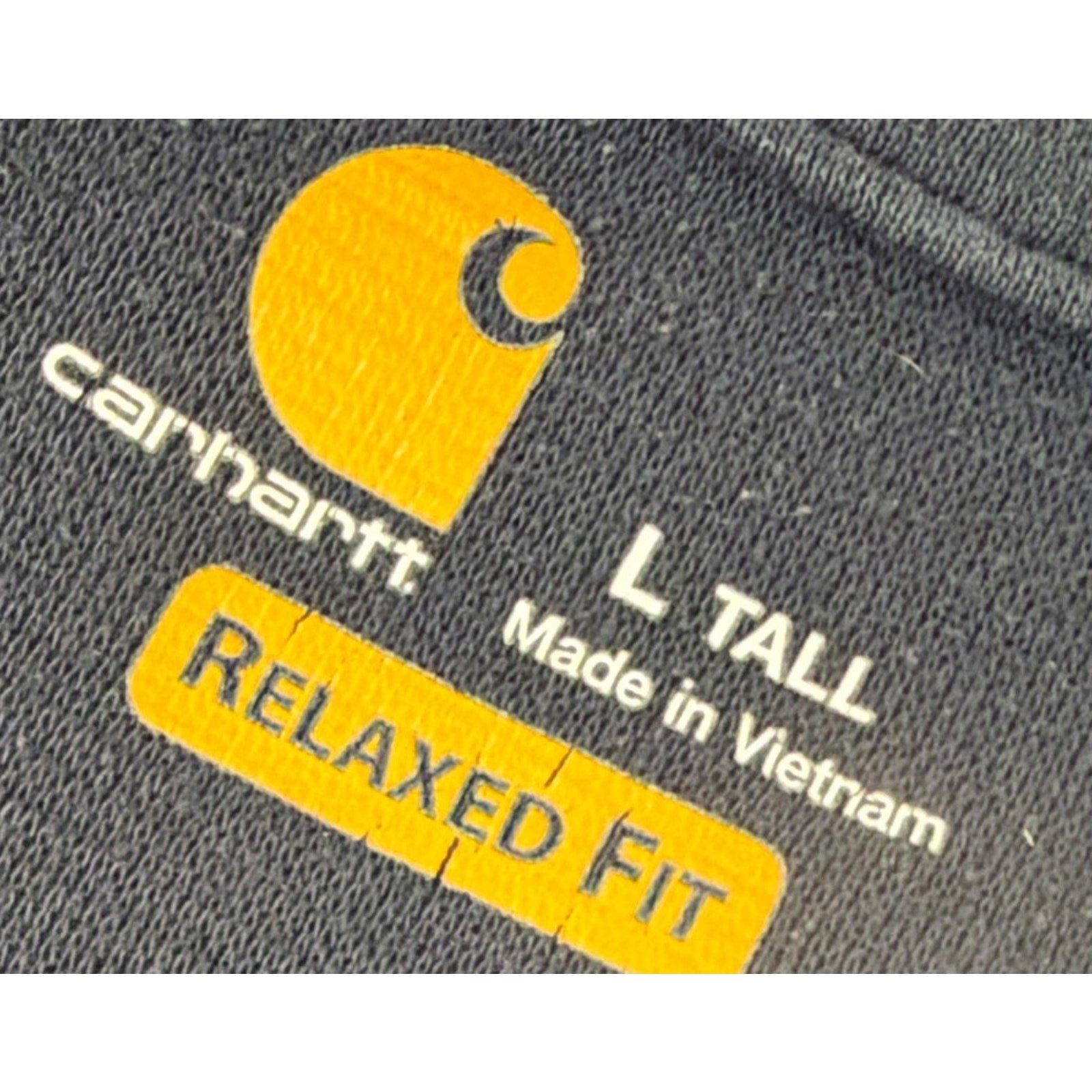 Carhartt Shirt Mens Large Tall Navy Relaxed Fit 1/4 Zip Thermal Waffle Knit