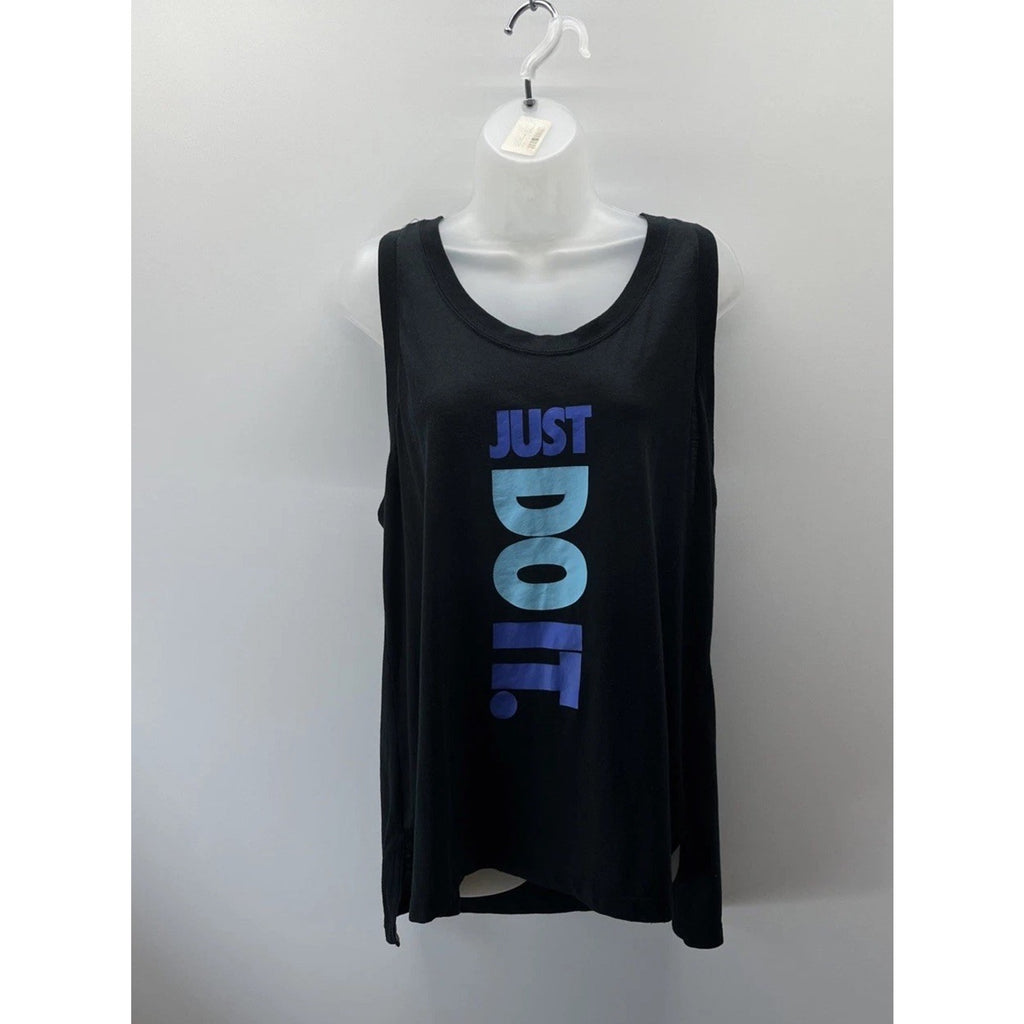 Vintage Nike Blue Tag Tank Top Just Do It Spellout Single Stitch XL