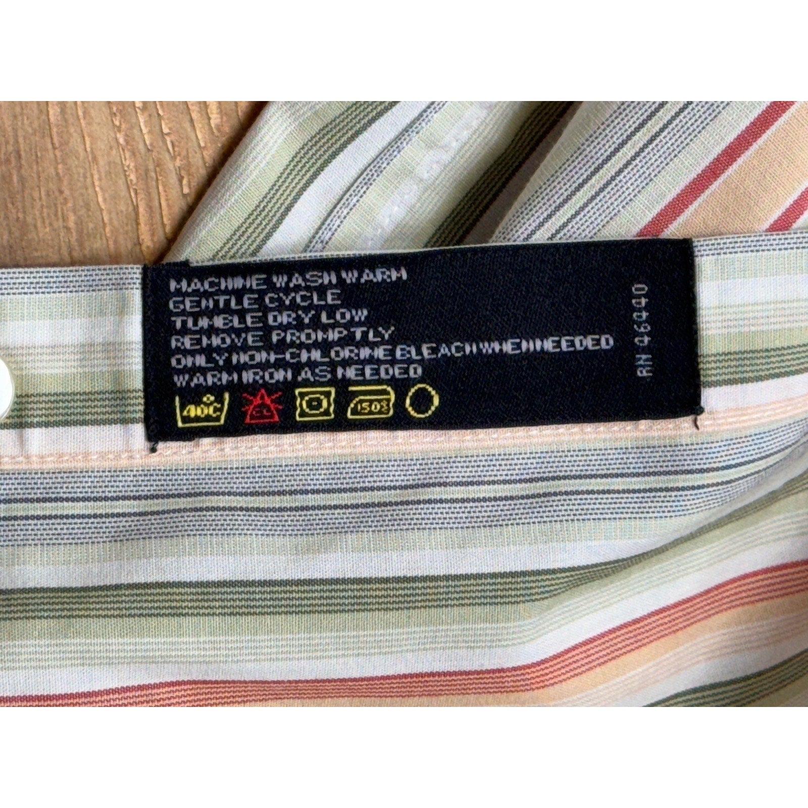 Claiborne Striped Green Wrinkle Free Modern Fit Men’s Size XL