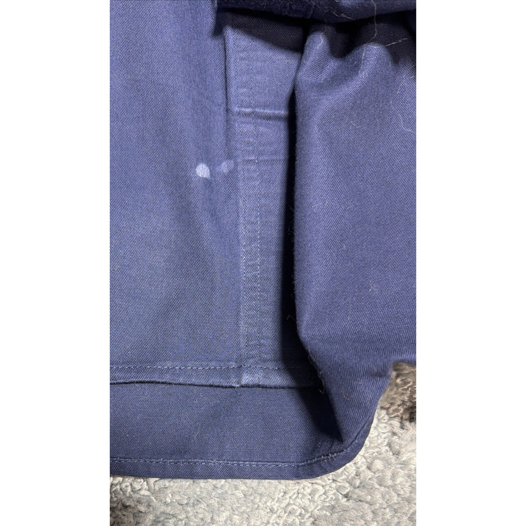 Vintage 80s Bugle Boy Company Navy Blue Button Down Shirt Mens XXL Crest Logo