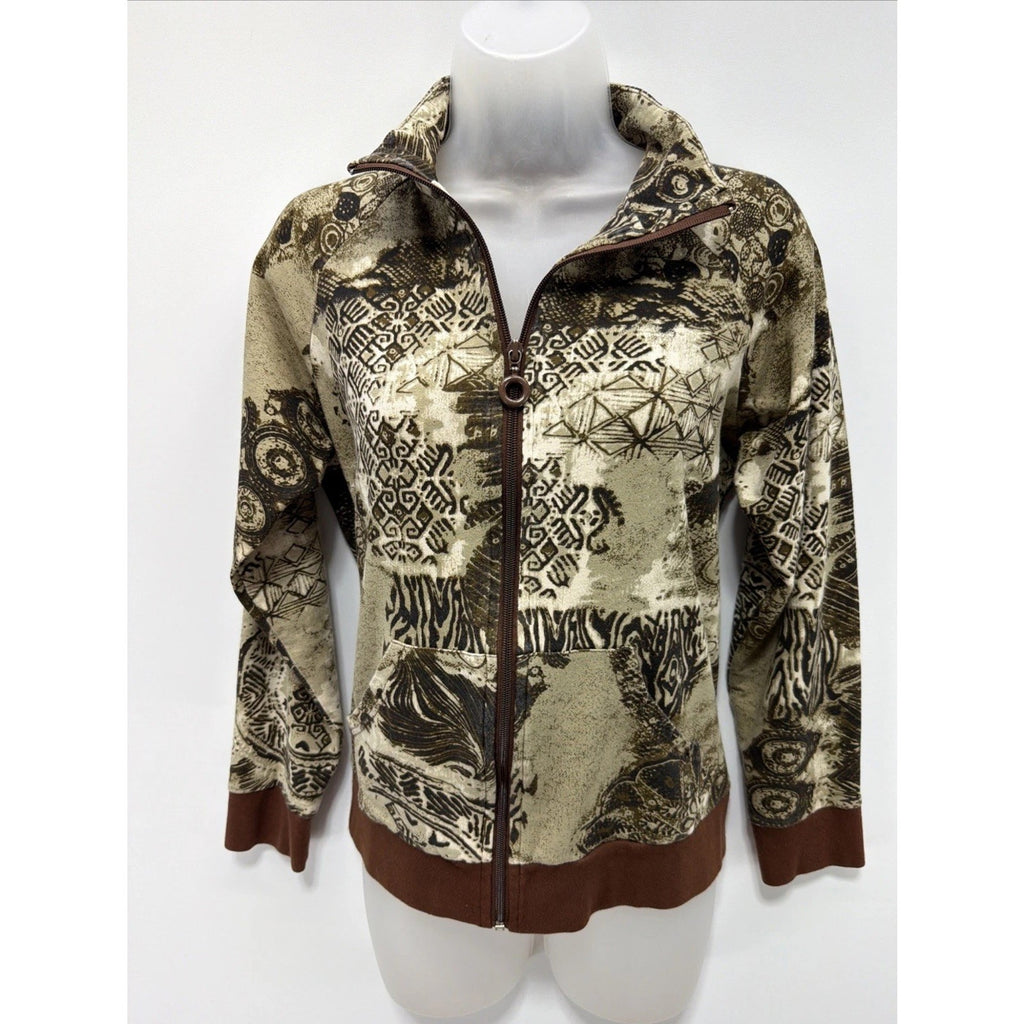 Y2k Onque Casual Jacket Size M Multi Print Boho