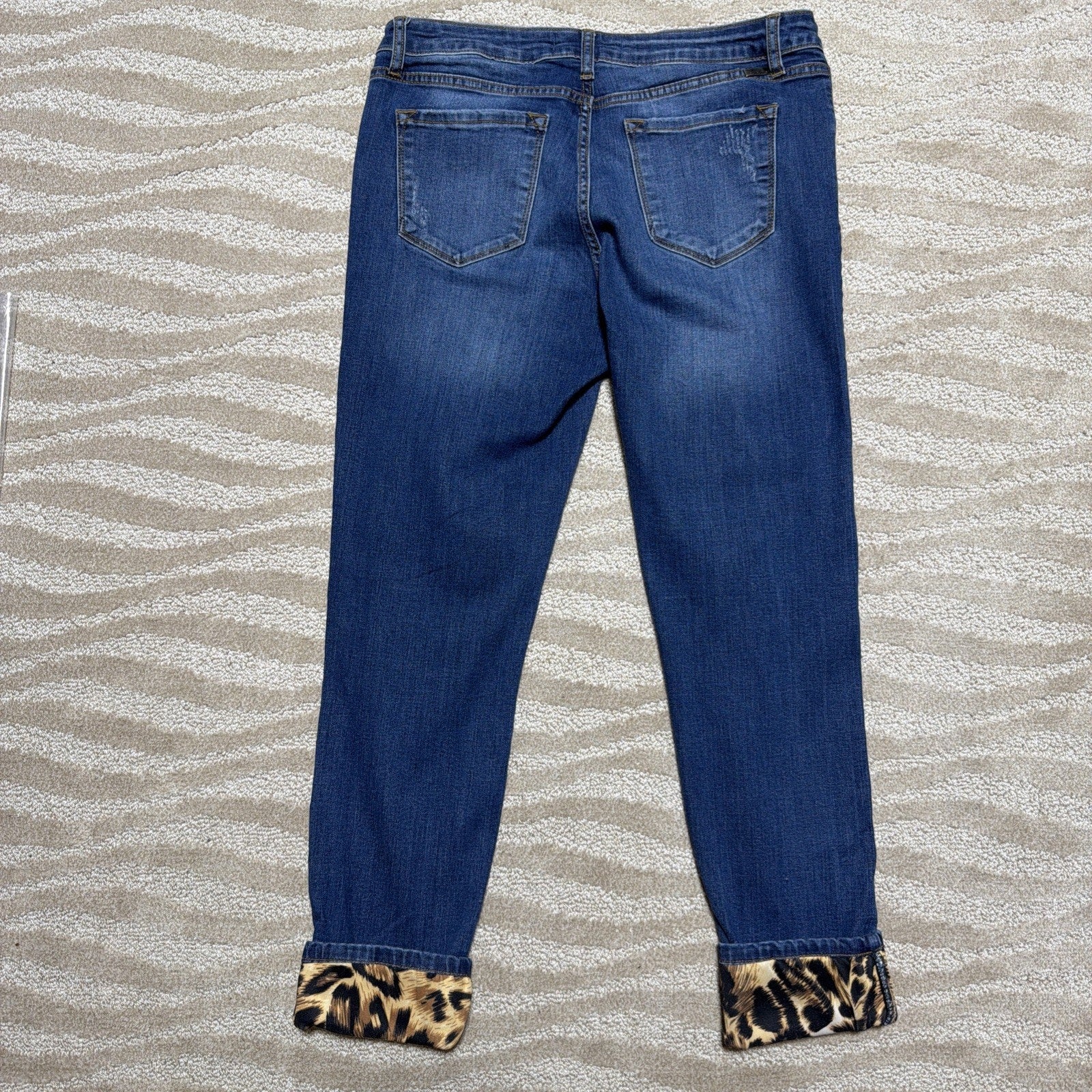 Kancan Jeans Women's Vienna Leopard Skinny Ankle Cut 31709 Size 13/30