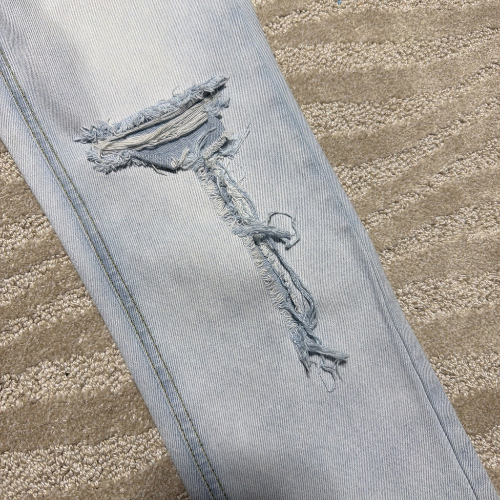 English Factory 23 High Rise Straight Distressed Cropped Women’s Jeans