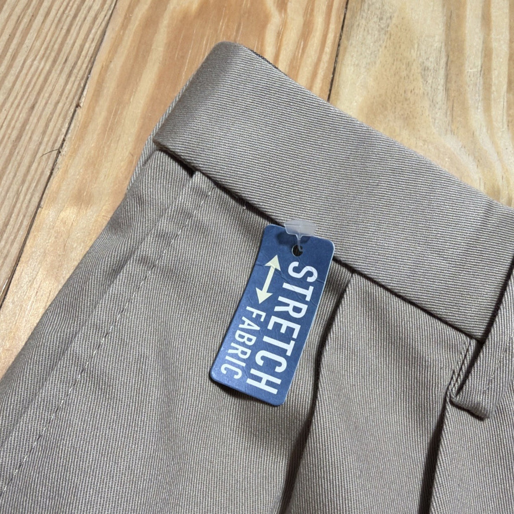 NWT Haggar Mens Premium No Iron Classic Fit Pleated Dress Pants Khaki 32x30 New