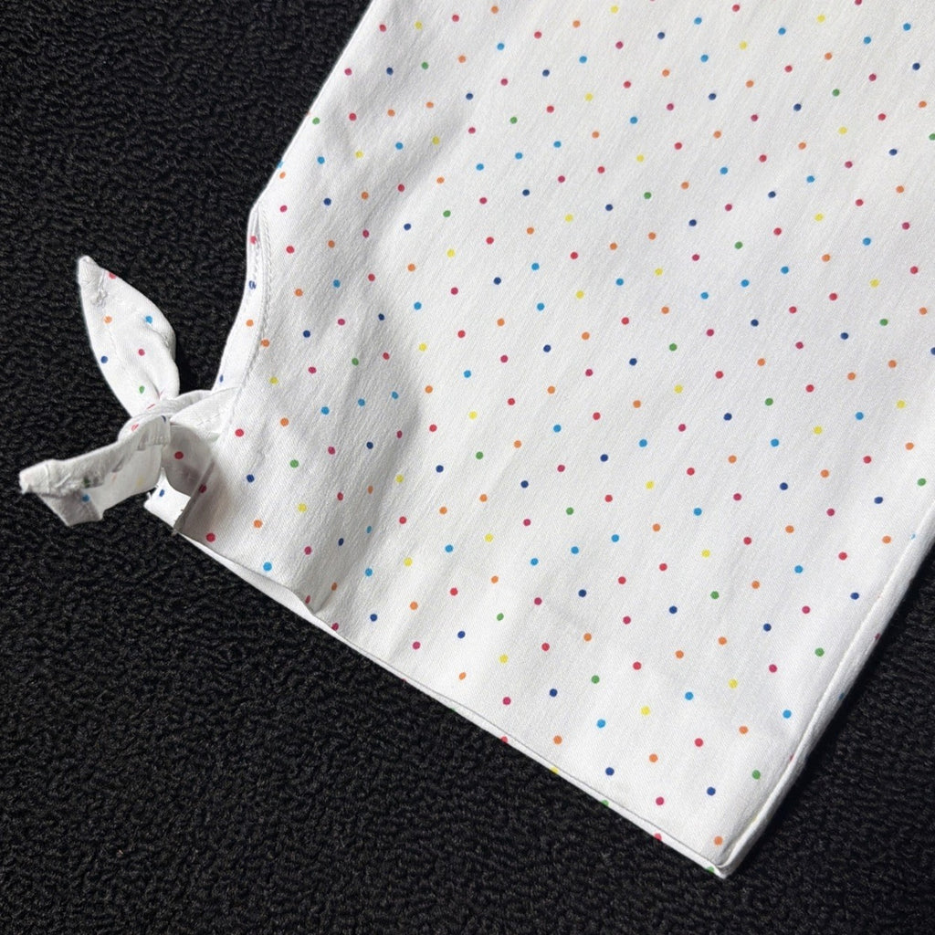Counterparts Multi Dot Capri Super Stretch Pants Womens Size 10 Pet White NWT