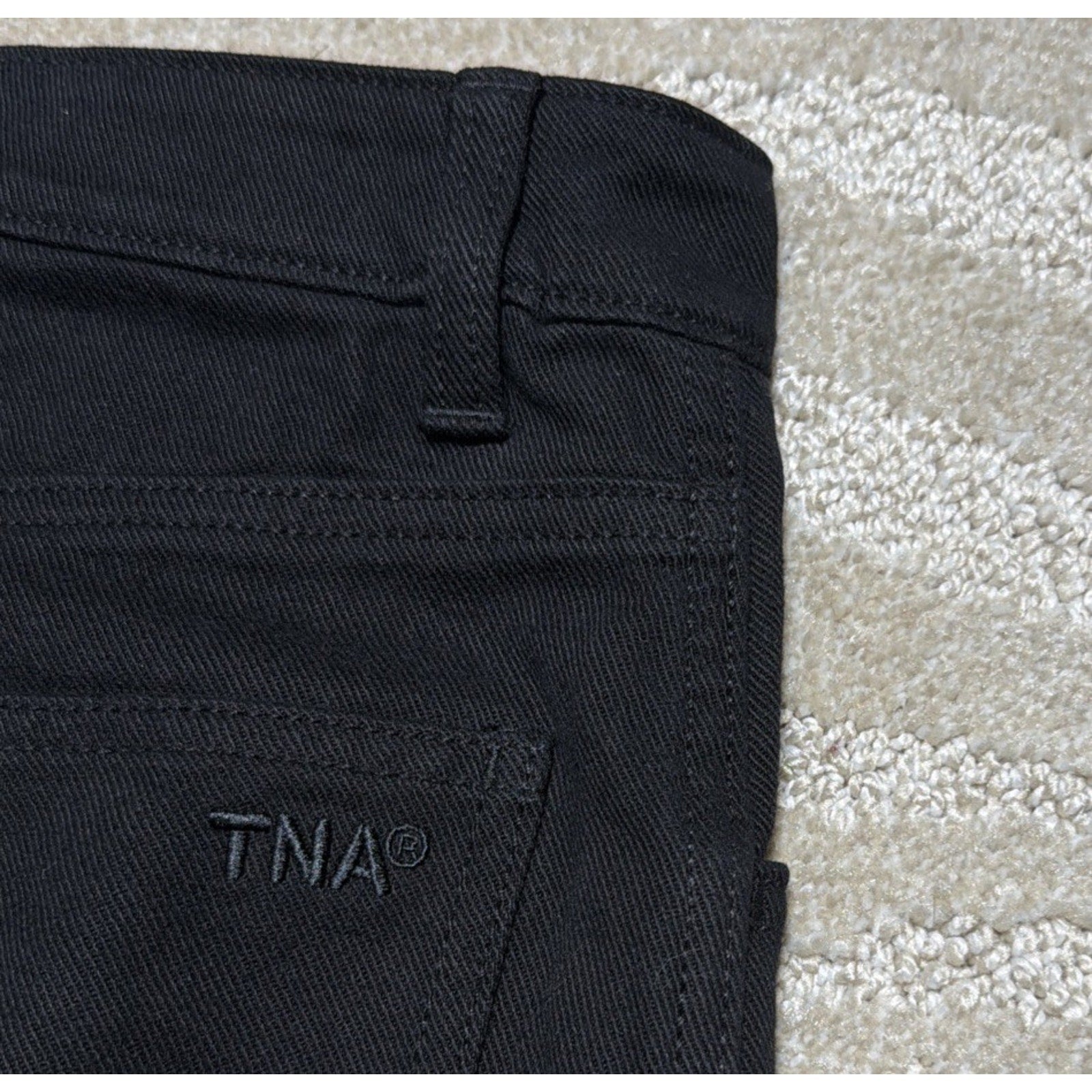 Aritzia TNA Womens Cargo Pants Size 6 Black Drawstring Ankle 30x31 NWOT