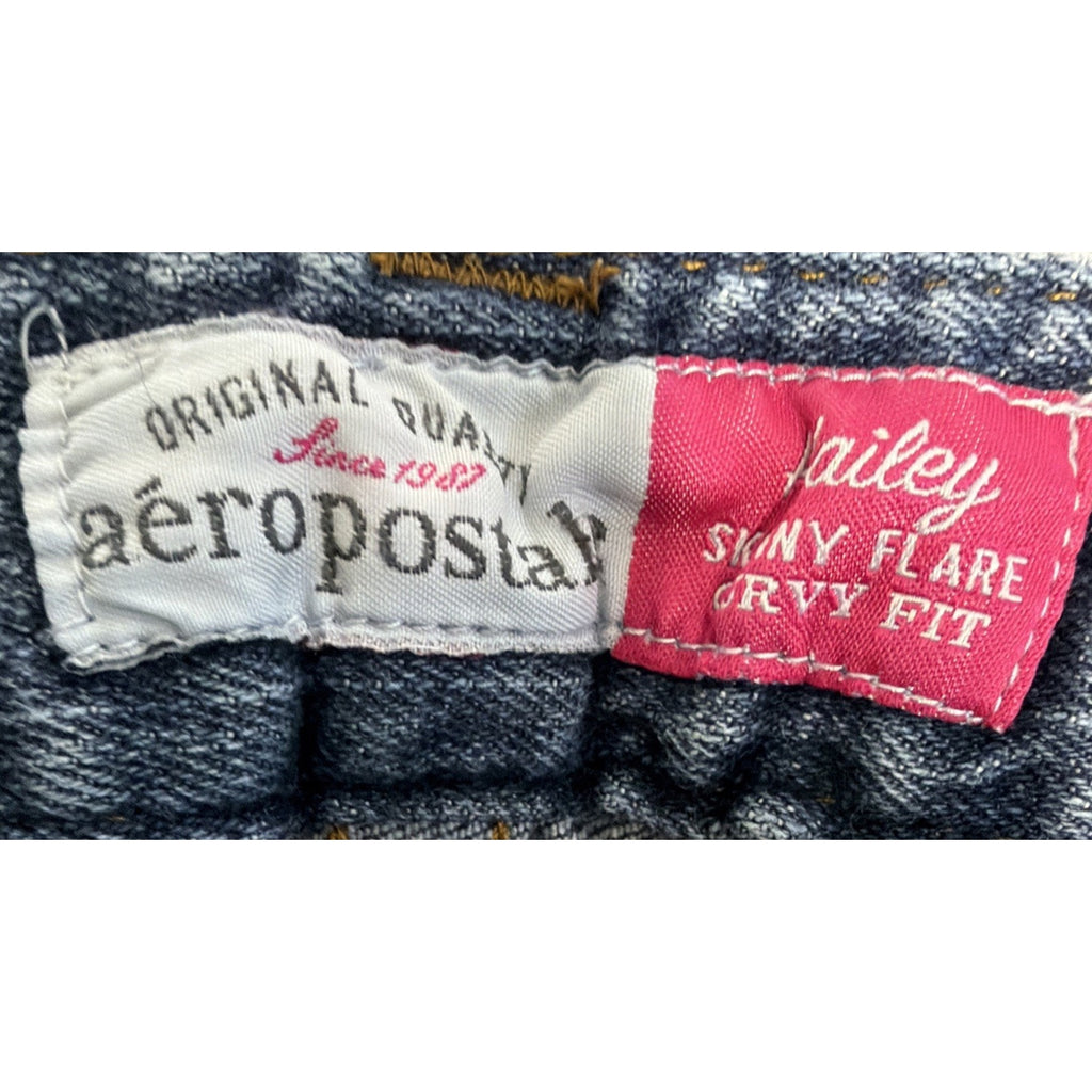 Aeropostale Y2K Womens Hailey Skinny Flare Curvy Fit Low Rise Size 7/8 31x31