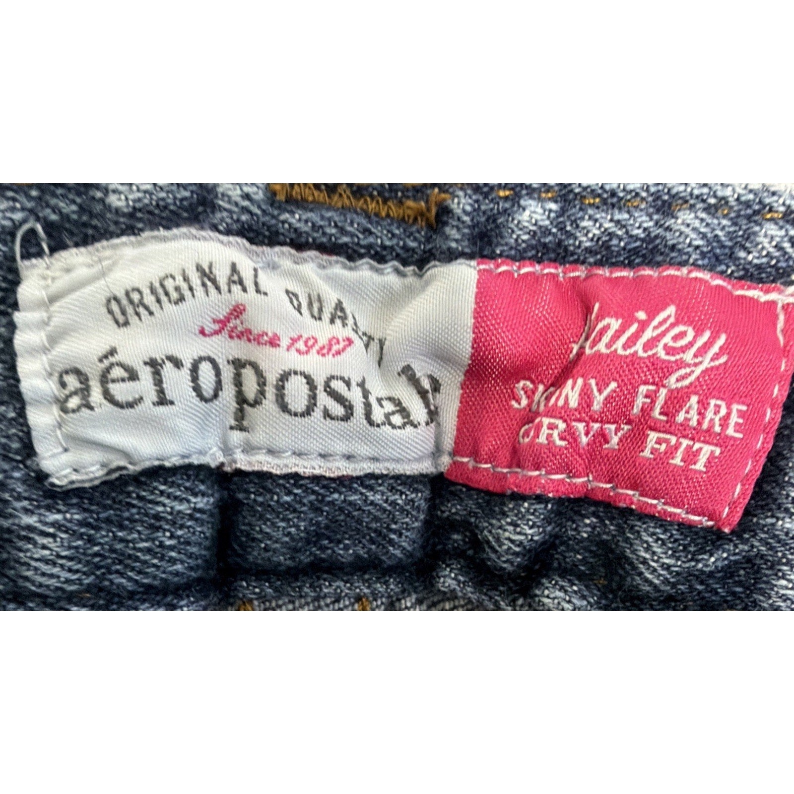 Aeropostale Y2K Womens Hailey Skinny Flare Curvy Fit Low Rise Size 7/8 31x31