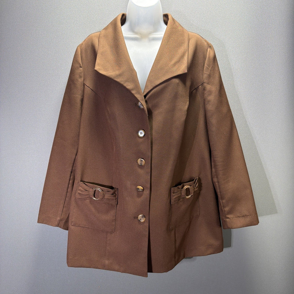 Womans Allison Woods Jacket Size 20W Brown