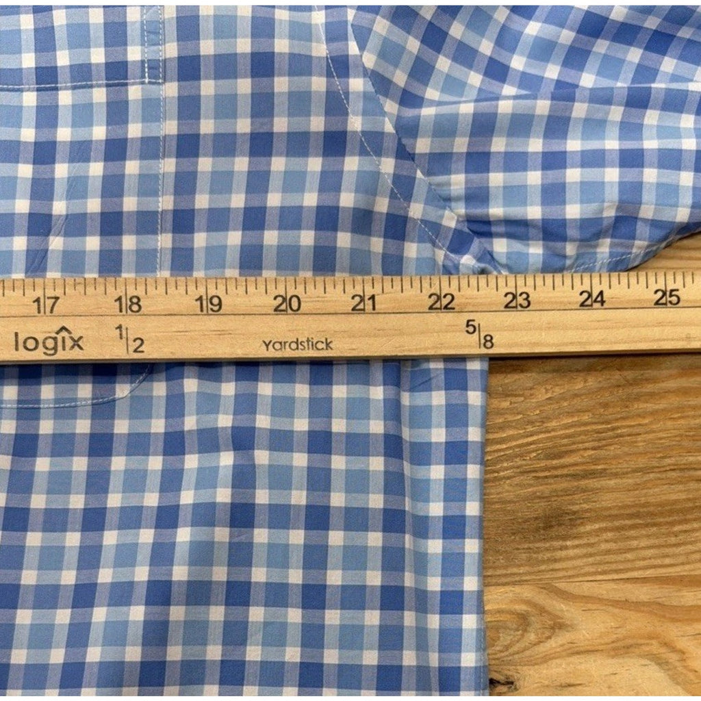 Vineyard Vines Murray Button-Up Shirt Men’s L Blue Plaid 100% Cotton