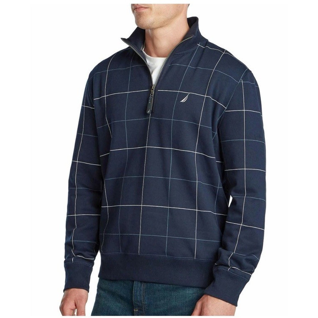 NAUTICA Navtech Men's XL Fleece 1/4 Zip Sweater, Mock-Neck Pullover Sweatshirt