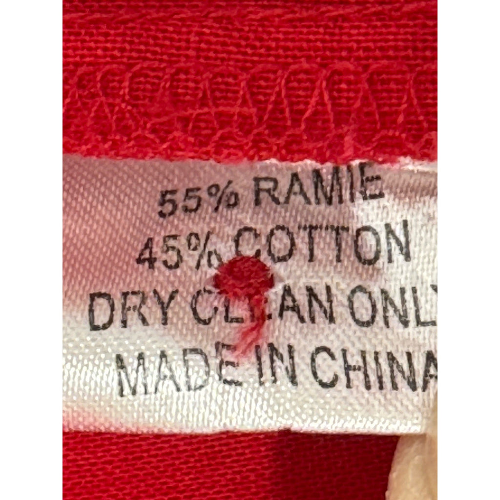 Bagazio 2pc Short Sleeve Red Walking Suit Cotton Ramie Men’s Size 6X