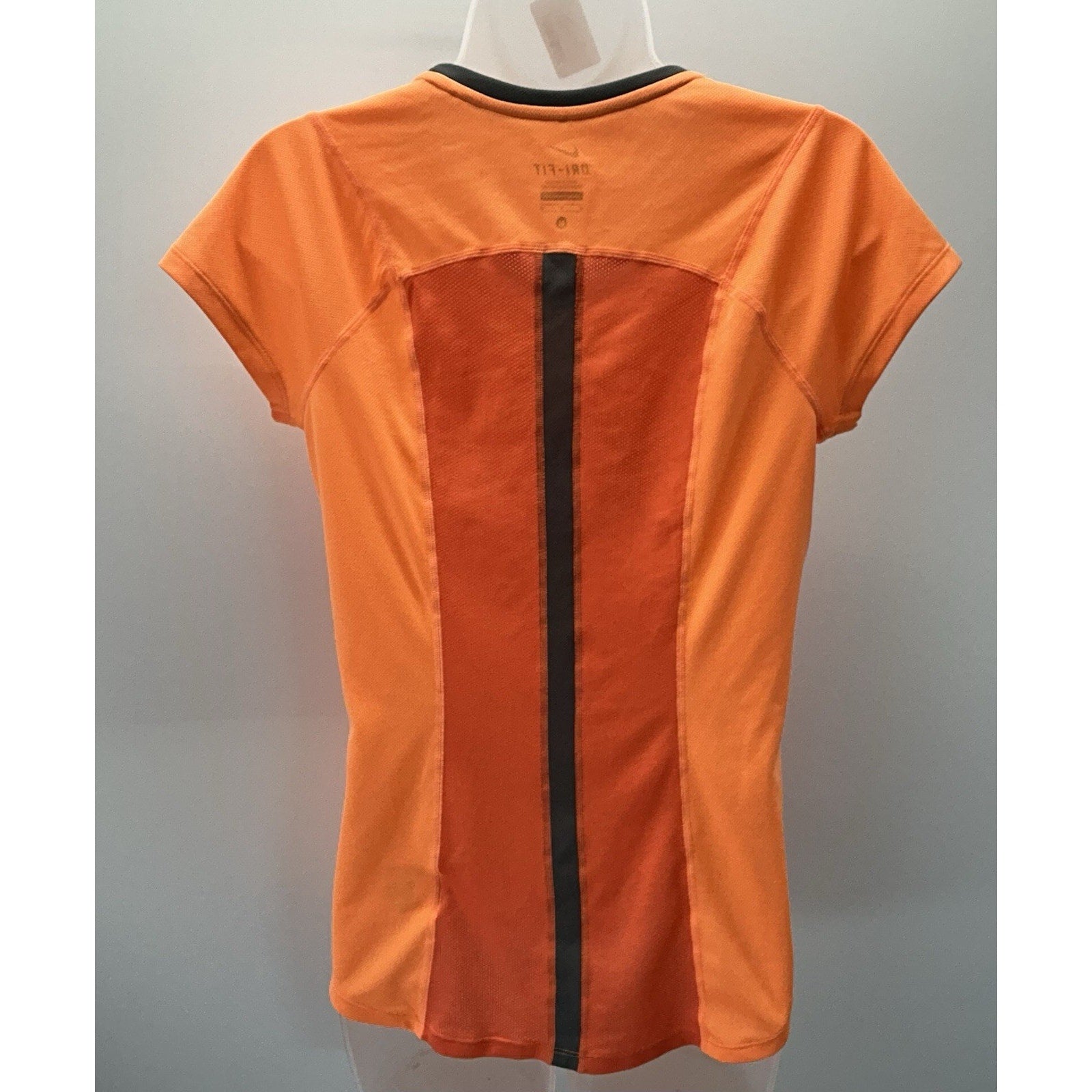 NIKE | DRI-FIT Women's Size Medium Orange Active T-Shirt Running Reflective Mesh