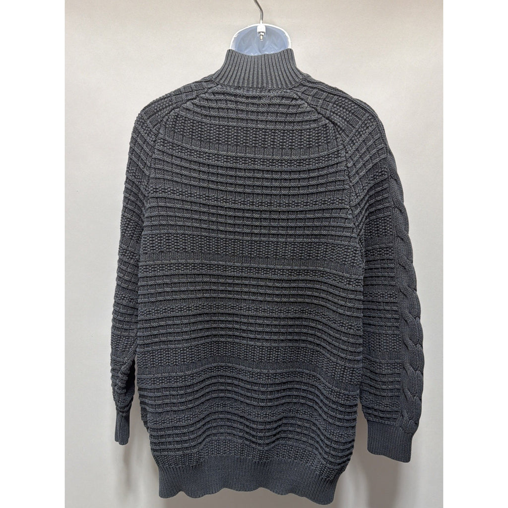 Calvin Klein Mens Long Sleeve 1/4 Zip Pullover Cable Knit Sweater Size XLT