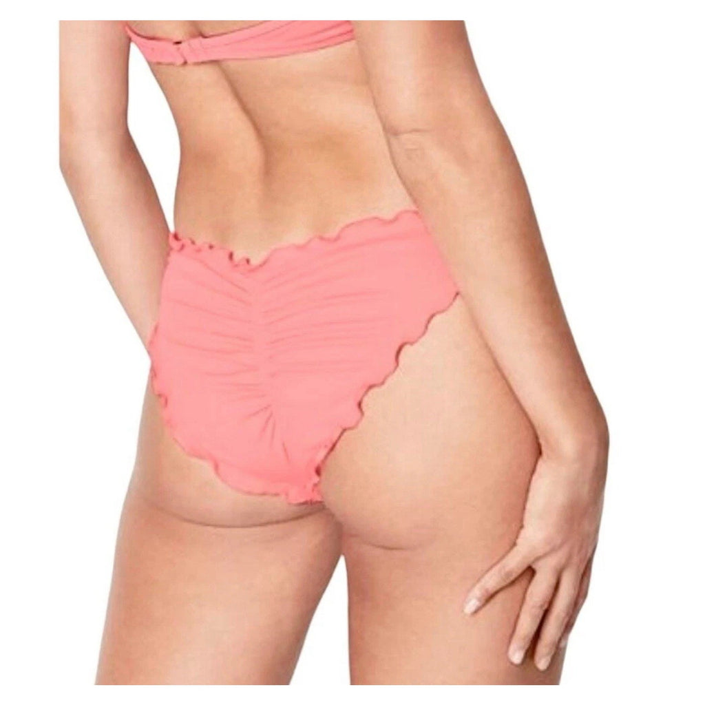 Victoria's Secret The Ruffle Cheeky Ruched Bikini Bottom Women’s Size Medium NWT