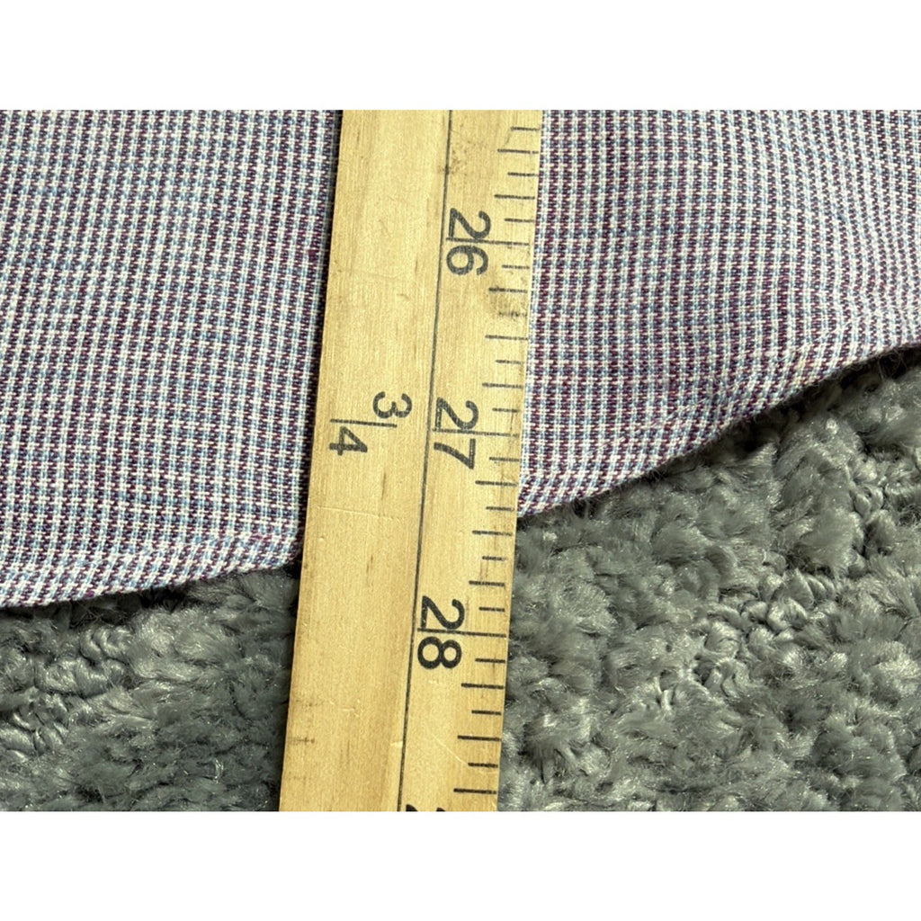 M&S Collection Pure Linen Mens L Shirt Purple Button Collared Preppy Casual