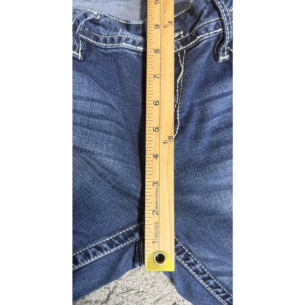 Women's Vigoss Slim Boot Heritage Fit Flap Denim Jeans Western 8/33x31