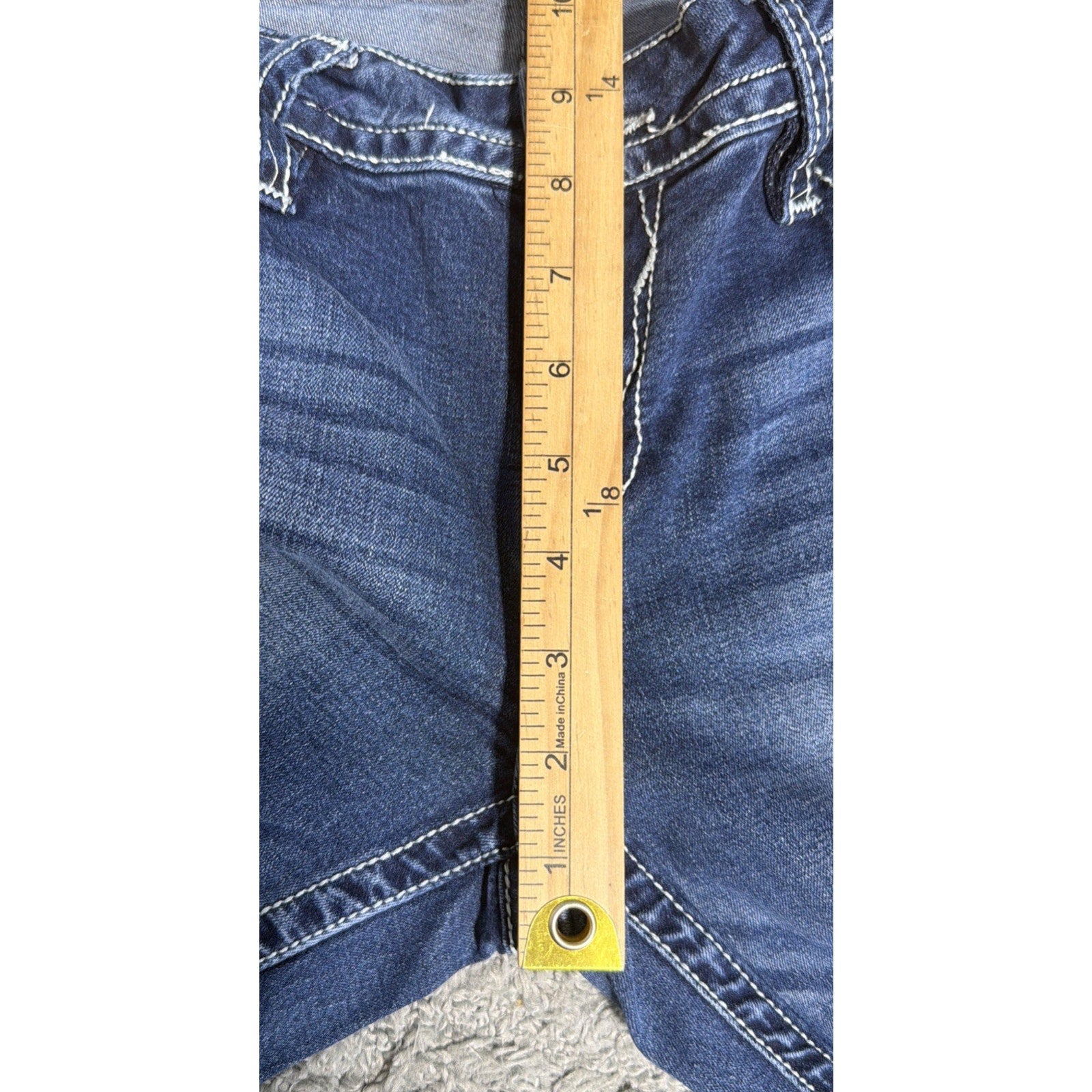 Women's Vigoss Slim Boot Heritage Fit Flap Denim Jeans Western 8/33x31