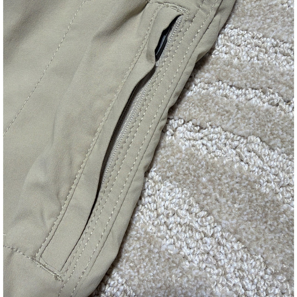 Eddie Bauer Travex Pants Mens 36x32 Khaki Stretch Travel Hiking Outdoor Zip