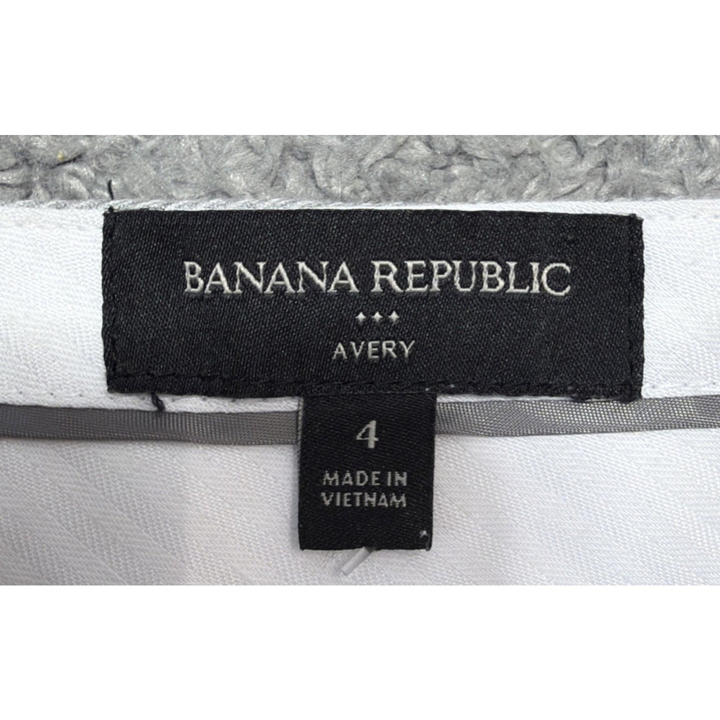 Banana Republic Womens 4 Avery Herringbone Tie Waist Tailored Ankle Pants