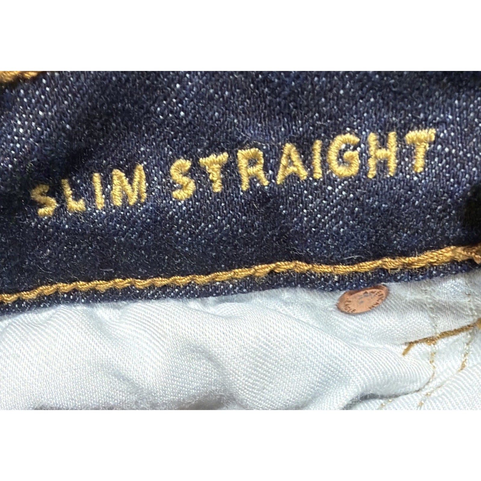 American Eagle Jeans Mens 28x30 Slim Straight Flex Blue Denim Cotton Stretch