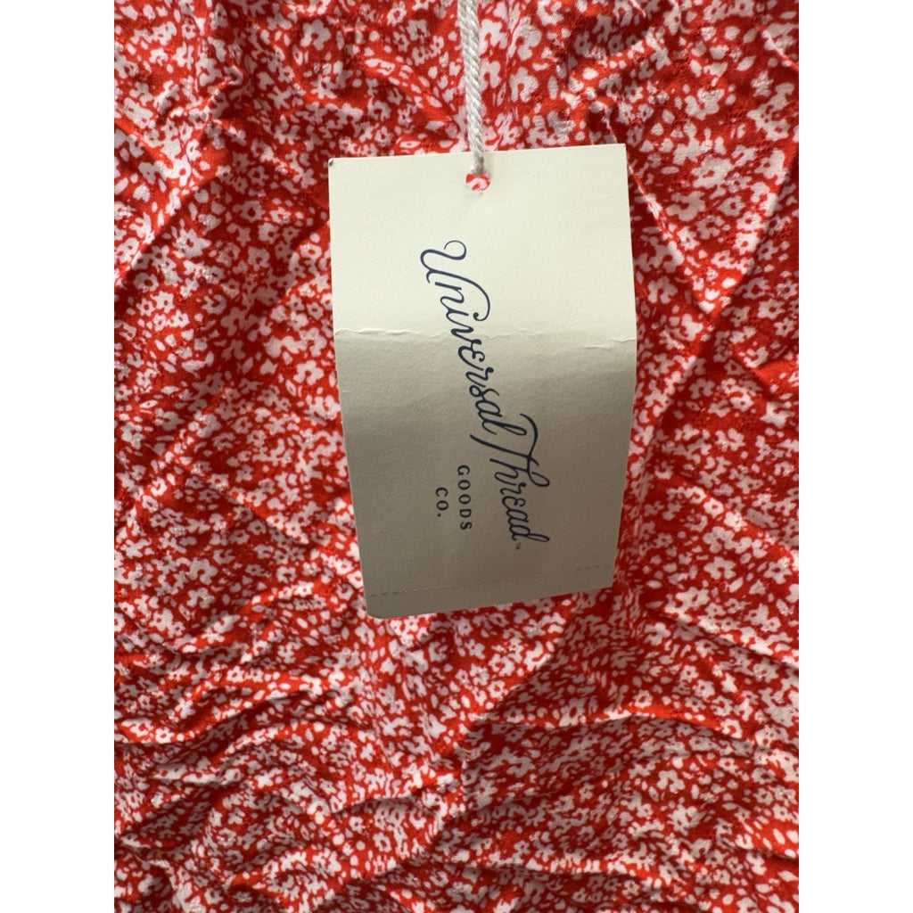 NEW Universal Thread Women's Floral Short Sleeve Button-Down Blouse Size Small