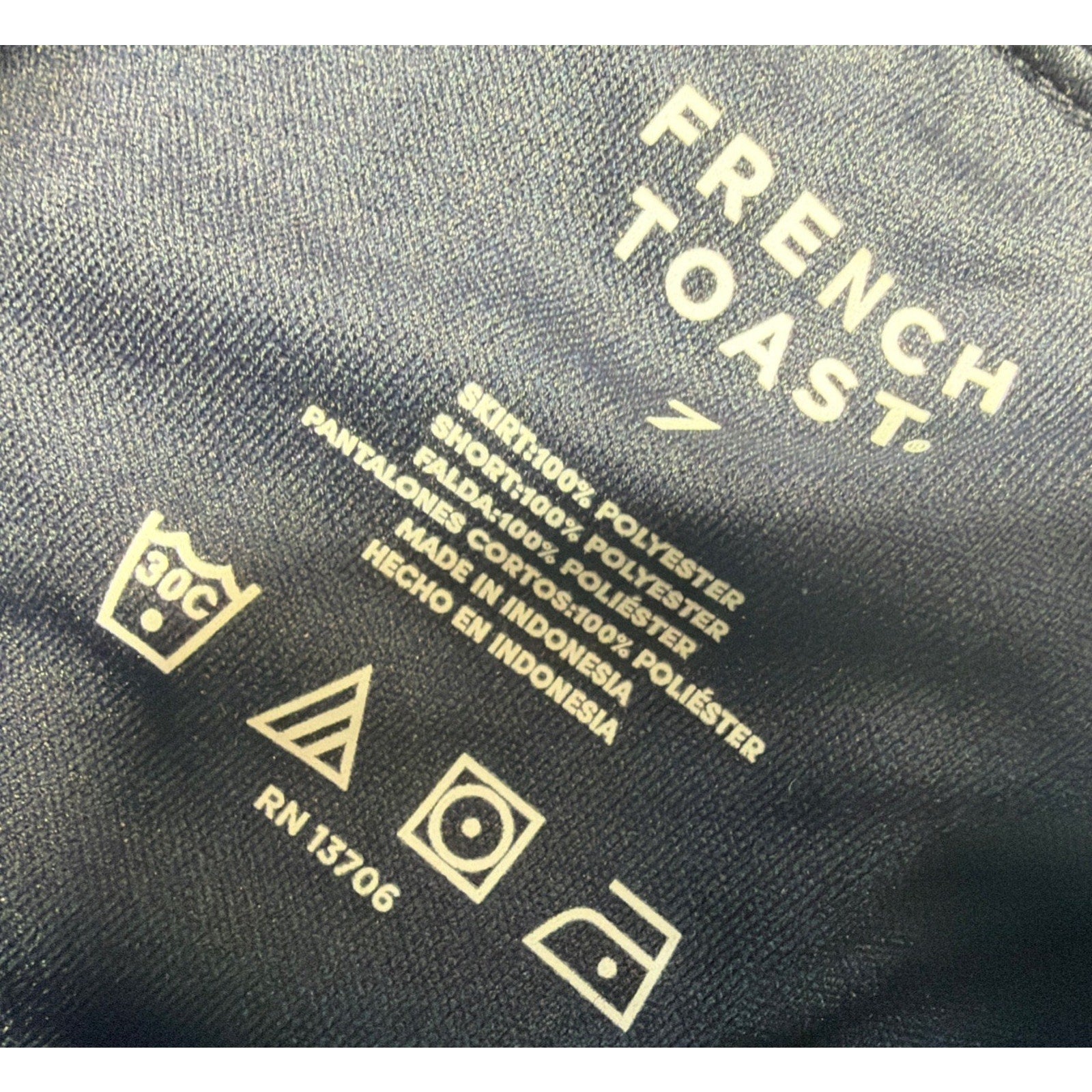 French Toast Girls sz 7 Blue Pleated Skort Bow Stretchy Skirt w/ Shorts