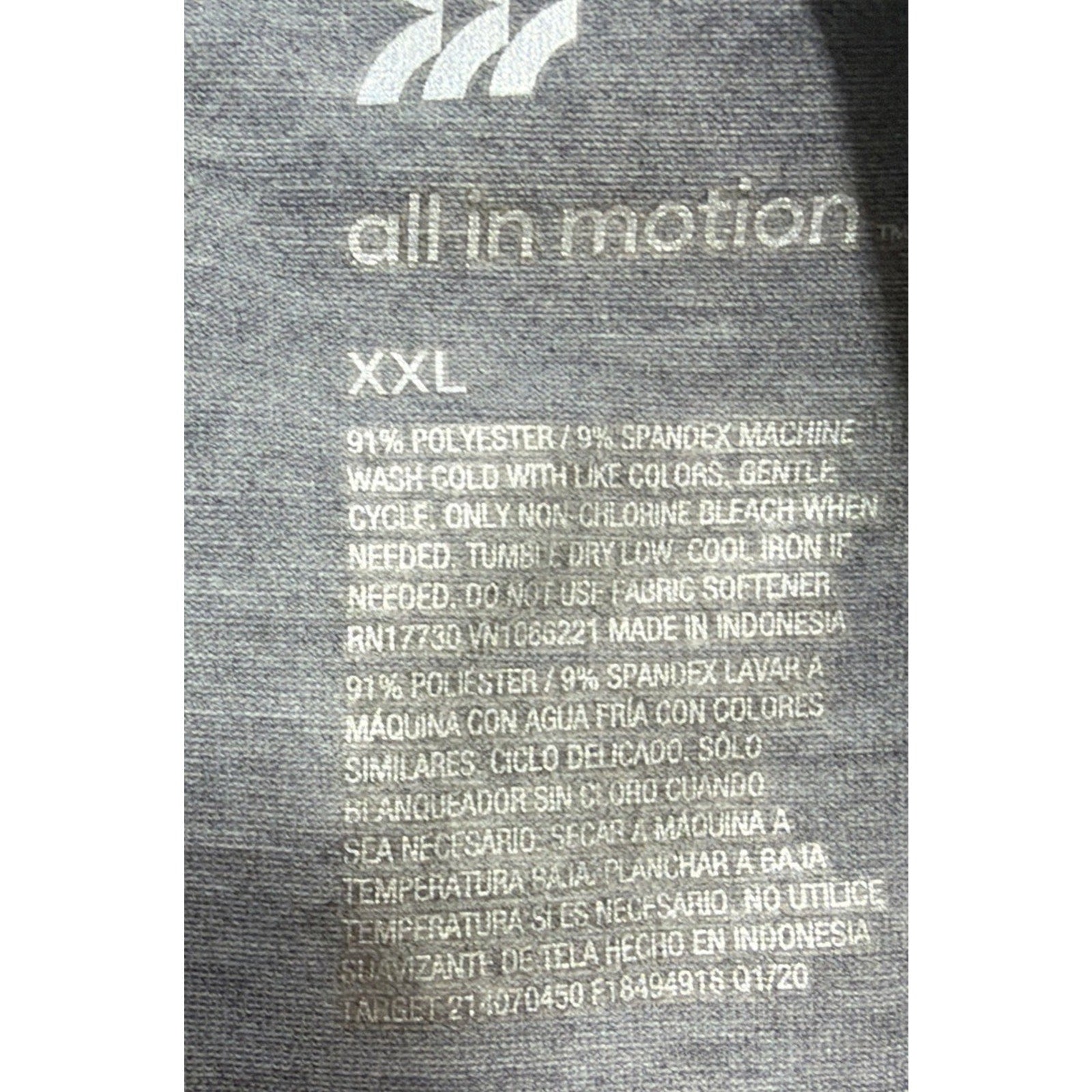 All in Motion Women's Active Tank Top Size XXL Gray NWT