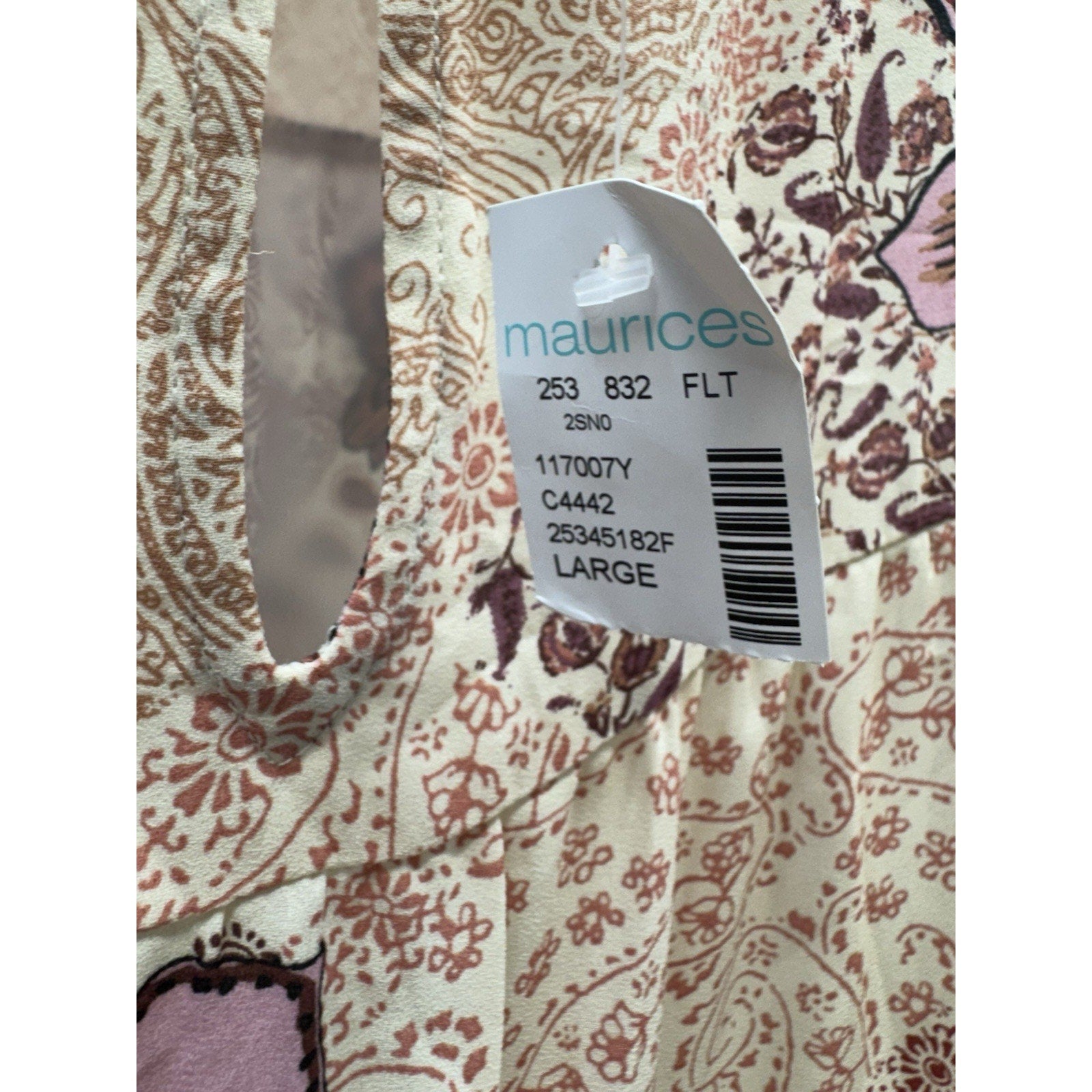 Maurices Punk Hues Patchwork Floral Babydoll Tank Top Women’s Size Large NWT